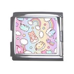 Usheen Carebears, Bears, Cat, Colorful, Cute, Pastel, Pattern Mega Link Italian Charm (18mm)