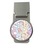 Usheen Carebears, Bears, Cat, Colorful, Cute, Pastel, Pattern Money Clips (Round) 