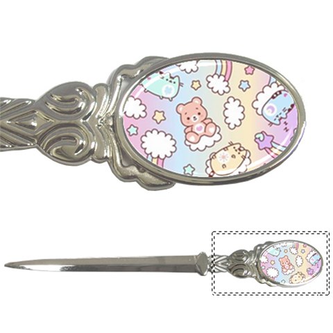 Usheen Carebears, Bears, Cat, Colorful, Cute, Pastel, Pattern Letter Opener from ArtsNow.com Front