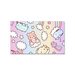 Usheen Carebears, Bears, Cat, Colorful, Cute, Pastel, Pattern Sticker (Rectangular)