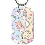 Usheen Carebears, Bears, Cat, Colorful, Cute, Pastel, Pattern Dog Tag (One Side)