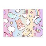 Usheen Carebears, Bears, Cat, Colorful, Cute, Pastel, Pattern Sticker A4 (10 pack)