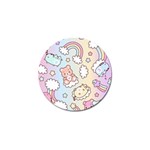 Usheen Carebears, Bears, Cat, Colorful, Cute, Pastel, Pattern Golf Ball Marker