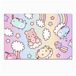 Usheen Carebears, Bears, Cat, Colorful, Cute, Pastel, Pattern Postcard 4 x 6  (Pkg of 10)