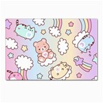 Usheen Carebears, Bears, Cat, Colorful, Cute, Pastel, Pattern Postcards 5  x 7  (Pkg of 10)