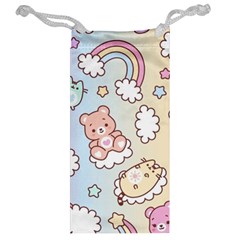 Usheen Carebears, Bears, Cat, Colorful, Cute, Pastel, Pattern Jewelry Bag from ArtsNow.com Back