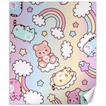 Usheen Carebears, Bears, Cat, Colorful, Cute, Pastel, Pattern Canvas 8  x 10 