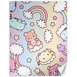 Usheen Carebears, Bears, Cat, Colorful, Cute, Pastel, Pattern Canvas 12  x 16 