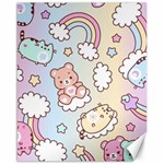 Usheen Carebears, Bears, Cat, Colorful, Cute, Pastel, Pattern Canvas 16  x 20 