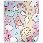 Usheen Carebears, Bears, Cat, Colorful, Cute, Pastel, Pattern Canvas 20  x 24 