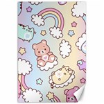 Usheen Carebears, Bears, Cat, Colorful, Cute, Pastel, Pattern Canvas 20  x 30 