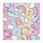 Usheen Carebears, Bears, Cat, Colorful, Cute, Pastel, Pattern Medium Glasses Cloth