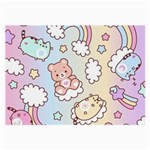 Usheen Carebears, Bears, Cat, Colorful, Cute, Pastel, Pattern Large Glasses Cloth (2 Sides)