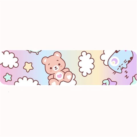 Usheen Carebears, Bears, Cat, Colorful, Cute, Pastel, Pattern Large Bar Mat from ArtsNow.com 32 x8.5  Bar Mat