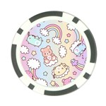 Usheen Carebears, Bears, Cat, Colorful, Cute, Pastel, Pattern Poker Chip Card Guard