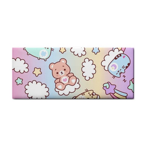 Usheen Carebears, Bears, Cat, Colorful, Cute, Pastel, Pattern Hand Towel from ArtsNow.com Front