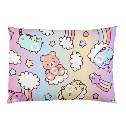 Usheen Carebears, Bears, Cat, Colorful, Cute, Pastel, Pattern Pillow Case from ArtsNow.com 26.62 x18.9  Pillow Case