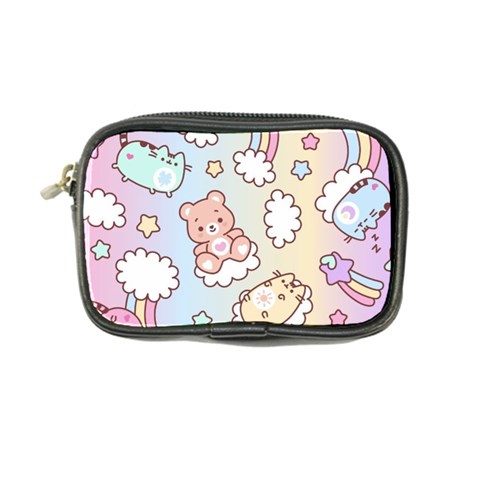 Usheen Carebears, Bears, Cat, Colorful, Cute, Pastel, Pattern Coin Purse from ArtsNow.com Front