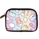 Usheen Carebears, Bears, Cat, Colorful, Cute, Pastel, Pattern Digital Camera Leather Case