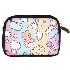 Usheen Carebears, Bears, Cat, Colorful, Cute, Pastel, Pattern Digital Camera Leather Case from ArtsNow.com Back