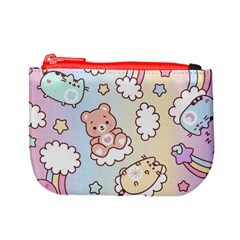 Usheen Carebears, Bears, Cat, Colorful, Cute, Pastel, Pattern Mini Coin Purse from ArtsNow.com Front