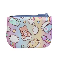 Usheen Carebears, Bears, Cat, Colorful, Cute, Pastel, Pattern Mini Coin Purse from ArtsNow.com Back