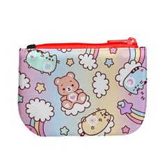 Usheen Carebears, Bears, Cat, Colorful, Cute, Pastel, Pattern Mini Coin Purse from ArtsNow.com Back