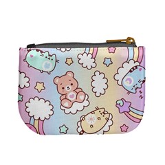 Usheen Carebears, Bears, Cat, Colorful, Cute, Pastel, Pattern Mini Coin Purse from ArtsNow.com Back