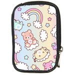 Usheen Carebears, Bears, Cat, Colorful, Cute, Pastel, Pattern Compact Camera Leather Case