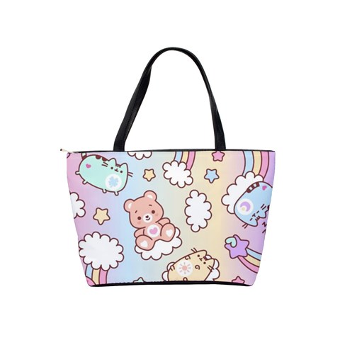 Usheen Carebears, Bears, Cat, Colorful, Cute, Pastel, Pattern Classic Shoulder Handbag from ArtsNow.com Back