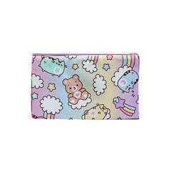 Usheen Carebears, Bears, Cat, Colorful, Cute, Pastel, Pattern Cosmetic Bag (Small) from ArtsNow.com Back