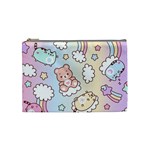 Usheen Carebears, Bears, Cat, Colorful, Cute, Pastel, Pattern Cosmetic Bag (Medium)