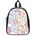 Usheen Carebears, Bears, Cat, Colorful, Cute, Pastel, Pattern School Bag (Small)