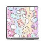 Usheen Carebears, Bears, Cat, Colorful, Cute, Pastel, Pattern Memory Card Reader (Square 5 Slot)