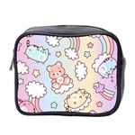 Usheen Carebears, Bears, Cat, Colorful, Cute, Pastel, Pattern Mini Toiletries Bag (Two Sides)