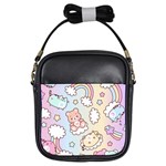 Usheen Carebears, Bears, Cat, Colorful, Cute, Pastel, Pattern Girls Sling Bag