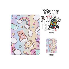 Usheen Carebears, Bears, Cat, Colorful, Cute, Pastel, Pattern Playing Cards 54 Designs (Mini) from ArtsNow.com Back