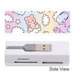 Usheen Carebears, Bears, Cat, Colorful, Cute, Pastel, Pattern Memory Card Reader (Stick)