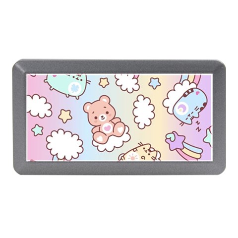 Usheen Carebears, Bears, Cat, Colorful, Cute, Pastel, Pattern Memory Card Reader (Mini) from ArtsNow.com Front