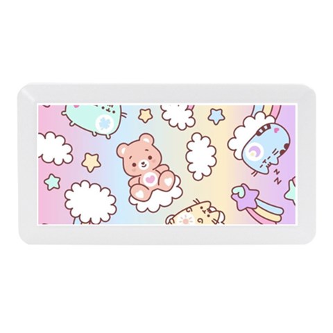 Usheen Carebears, Bears, Cat, Colorful, Cute, Pastel, Pattern Memory Card Reader (Mini) from ArtsNow.com Front