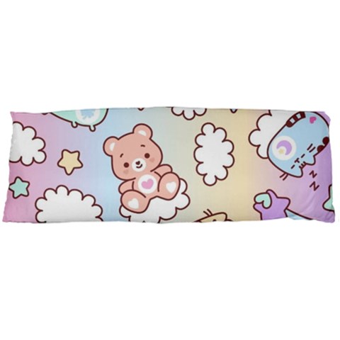 Usheen Carebears, Bears, Cat, Colorful, Cute, Pastel, Pattern Body Pillow Case (Dakimakura) from ArtsNow.com Body Pillow Case