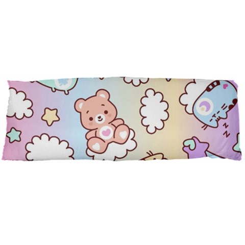 Usheen Carebears, Bears, Cat, Colorful, Cute, Pastel, Pattern Body Pillow Case Dakimakura (Two Sides) from ArtsNow.com Front