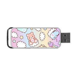 Usheen Carebears, Bears, Cat, Colorful, Cute, Pastel, Pattern Portable USB Flash (Two Sides) from ArtsNow.com Front