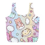 Usheen Carebears, Bears, Cat, Colorful, Cute, Pastel, Pattern Full Print Recycle Bag (L)