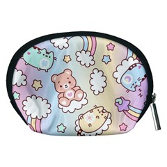 Usheen Carebears, Bears, Cat, Colorful, Cute, Pastel, Pattern Accessory Pouch (Medium) from ArtsNow.com Back