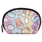 Usheen Carebears, Bears, Cat, Colorful, Cute, Pastel, Pattern Accessory Pouch (Large)