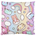 Usheen Carebears, Bears, Cat, Colorful, Cute, Pastel, Pattern Standard Premium Plush Fleece Cushion Case (One Side)