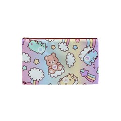 Usheen Carebears, Bears, Cat, Colorful, Cute, Pastel, Pattern Cosmetic Bag (XS) from ArtsNow.com Front