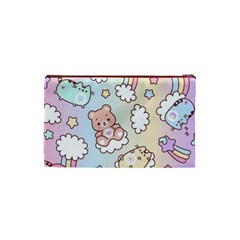 Usheen Carebears, Bears, Cat, Colorful, Cute, Pastel, Pattern Cosmetic Bag (XS) from ArtsNow.com Back