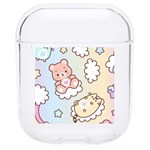 Usheen Carebears, Bears, Cat, Colorful, Cute, Pastel, Pattern Hard PC AirPods 1/2 Case